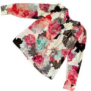 EUC Large Floral button down blouse